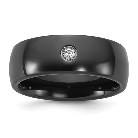 CERAMIC MEN'S CZ BAND