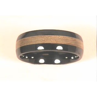 MEN'S BLACK CERAMIC AND CARBON FIBER BAND -