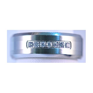 7- .025 RD DIAS, COLBALT MEN'S RING - Mel:F60