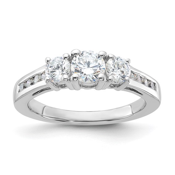 Sterling Silver Rhodium-plated Diamonore Ring