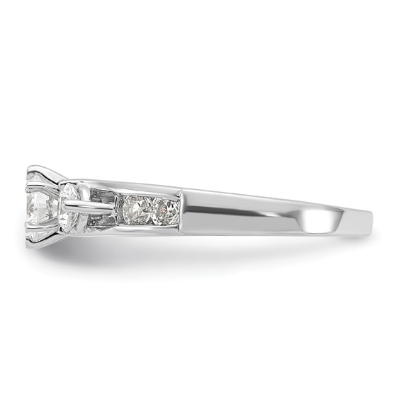 Sterling Silver Rhodium-plated Diamonore CZ Ring