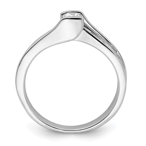 Sterling Silver Polished CZ Ring