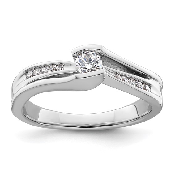 Sterling Silver Polished CZ Ring