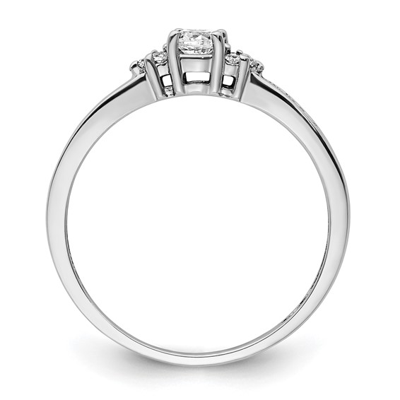 Sterling Silver Polished CZ Ring