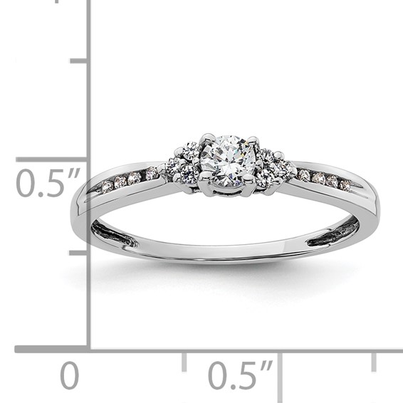 Sterling Silver Polished CZ Ring