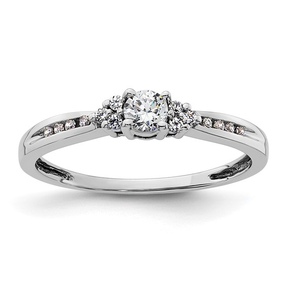 Sterling Silver Polished CZ Ring