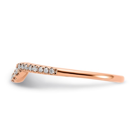 14k Rose Gold Diamond Wedding Band