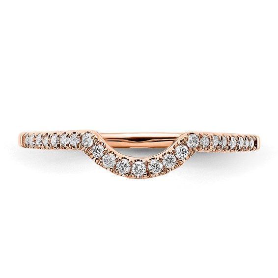 14k Rose Gold Diamond Wedding Band