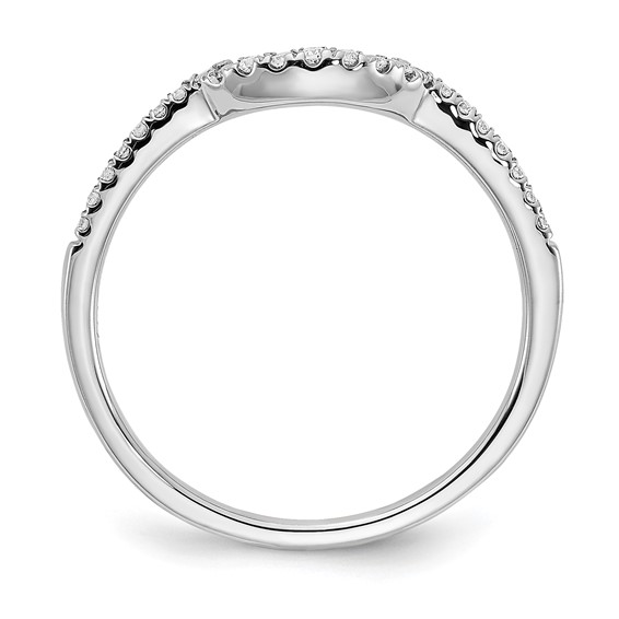 14k White Gold Diamond Wedding Band