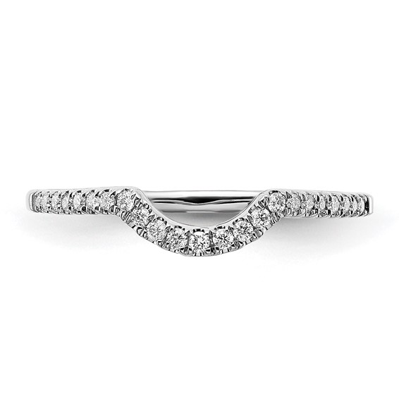 14k White Gold Diamond Wedding Band