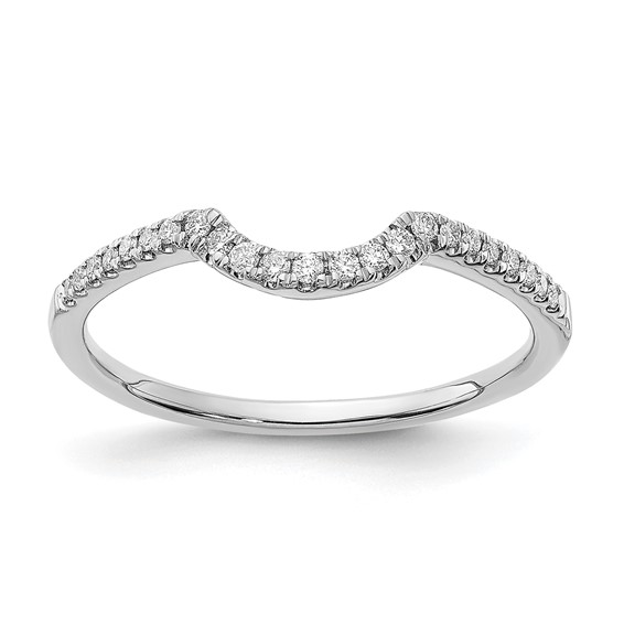 14k White Gold Diamond Wedding Band