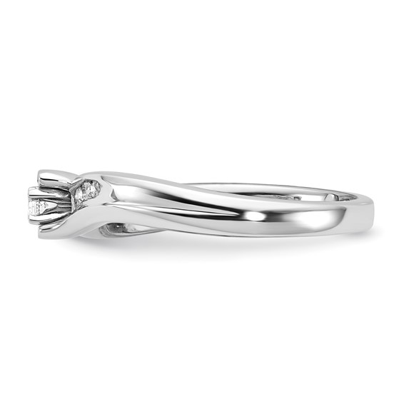 Sterling Silver CZ Womens Engagement Ring