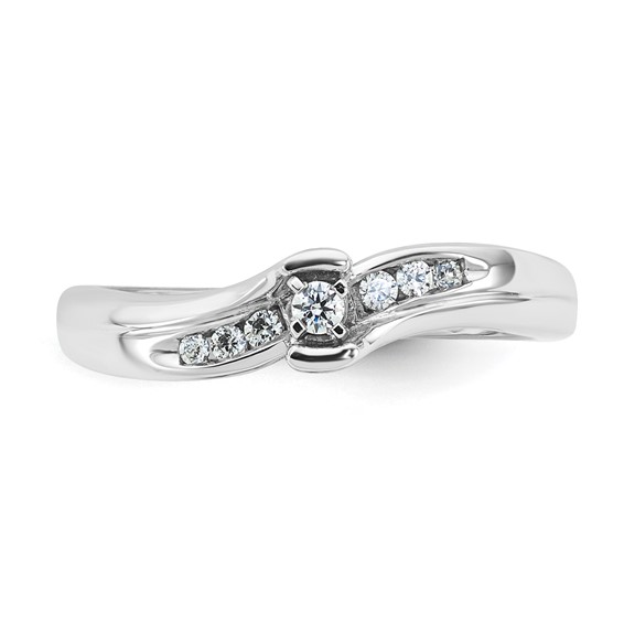 Sterling Silver CZ Womens Engagement Ring