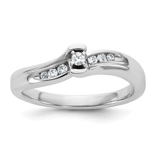 Sterling Silver CZ Womens Engagement Ring