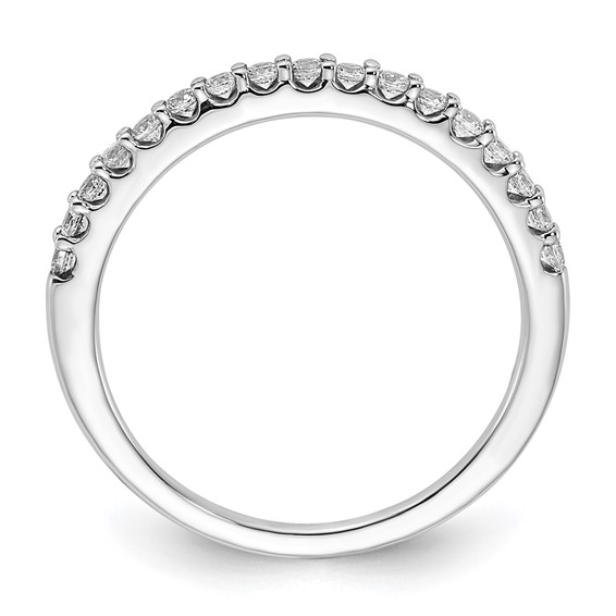 Sterling Silver Polished CZ Wedding Band