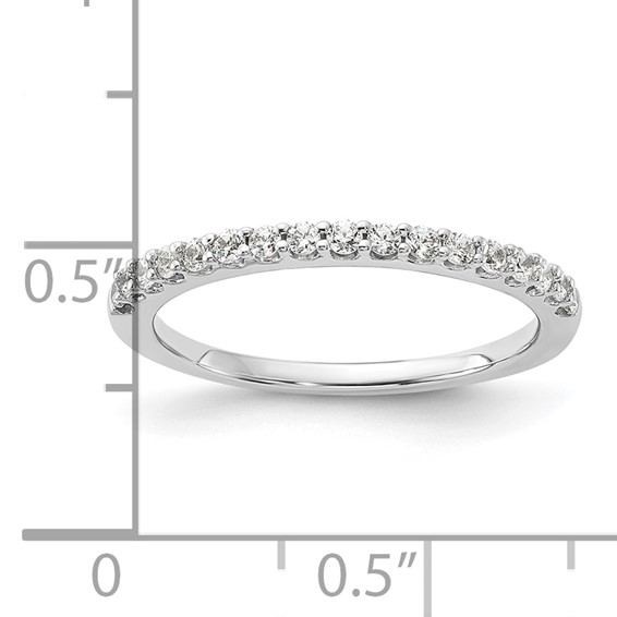 Sterling Silver Polished CZ Wedding Band