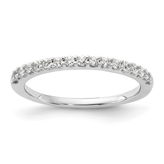 Sterling Silver Polished CZ Wedding Band