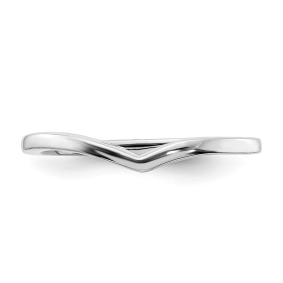 14k White Gold Two Hearts Ring