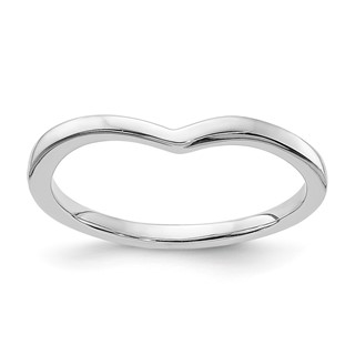 14k White Gold Two Hearts Ring