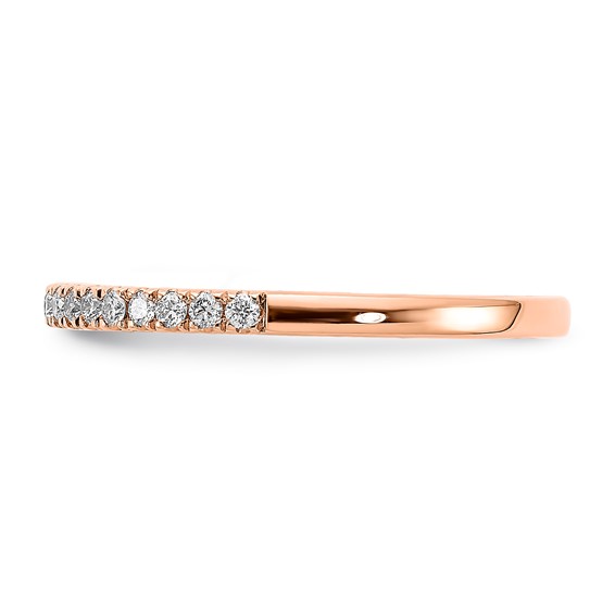 14k Rose Gold Diamond Wedding Band