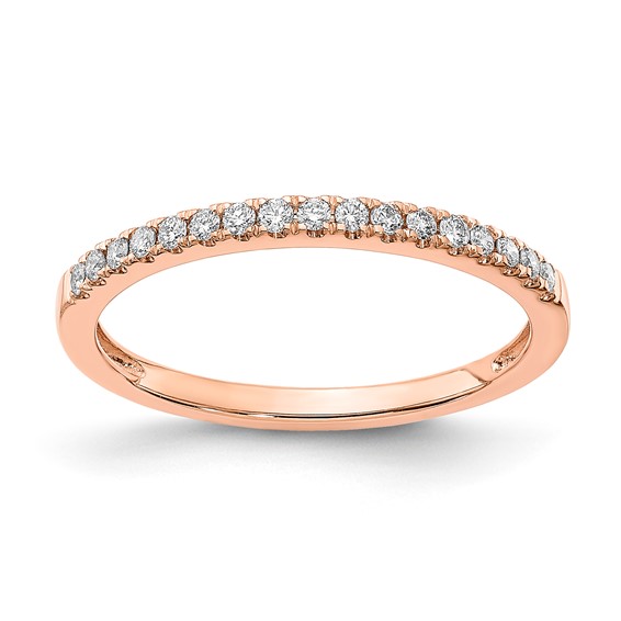 14k Rose Gold Diamond Wedding Band