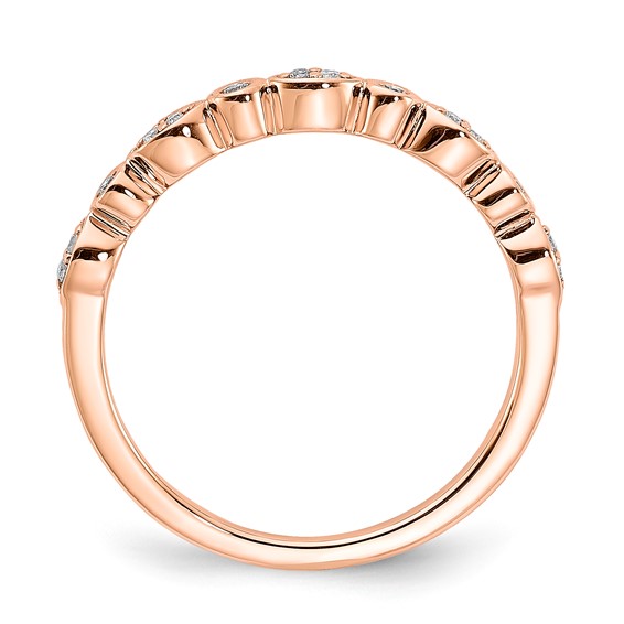 14k Rose Gold Diamond Band