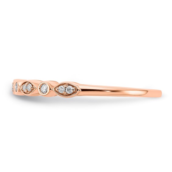 14k Rose Gold Diamond Band