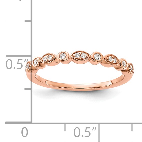 14k Rose Gold Diamond Band