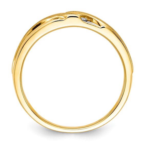 10ky Polished & Satin Men's Band Mounting