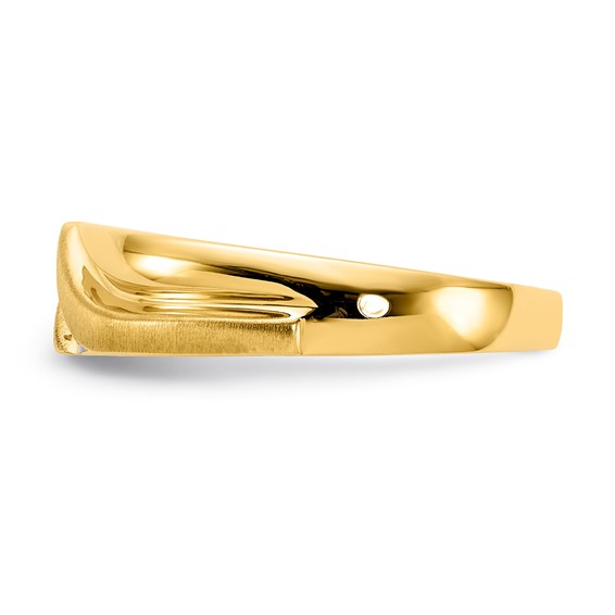 10ky Polished & Satin Men's Band Mounting