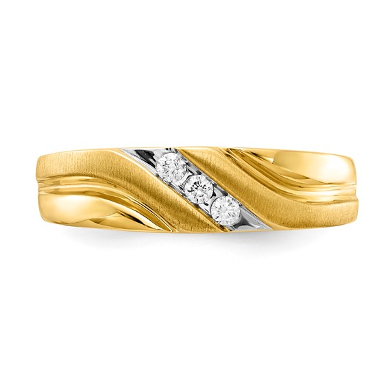 10ky Polished & Satin Men's Band Mounting