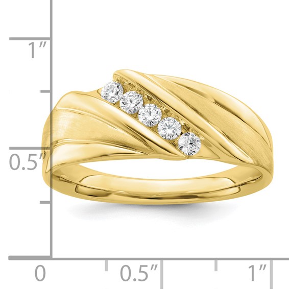 10ky Mens Diamond Band