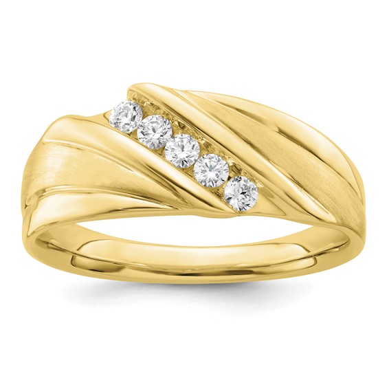 10ky Mens Diamond Band