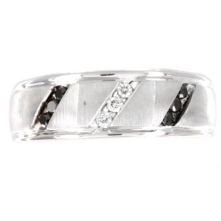 10kw Blk & Wht Diamond Band