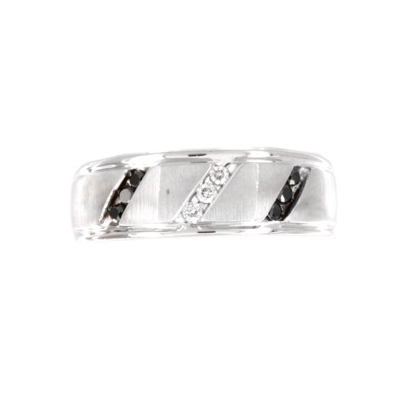 10kw Blk & Wht Diamond Band