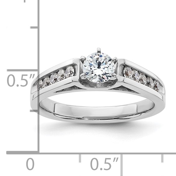 Sterling Silver Polished CZ Size 6.75 Ring