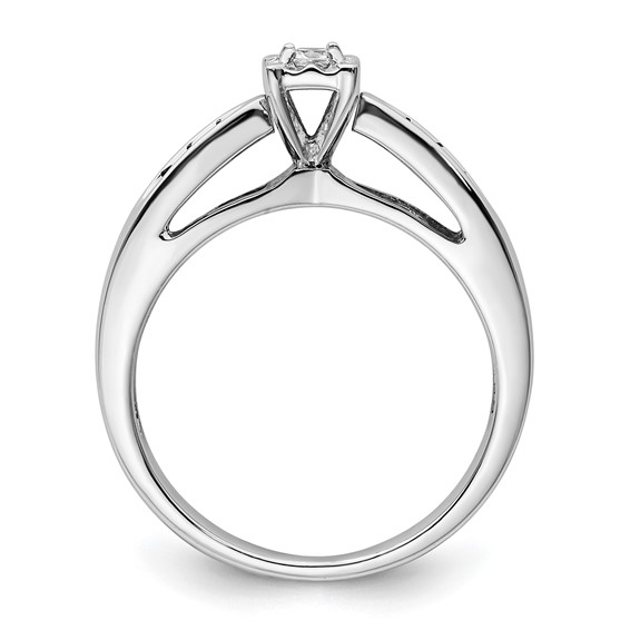 Sterling Silver Polished CZ Ring