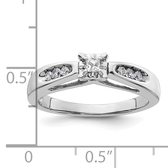 Sterling Silver Polished CZ Ring
