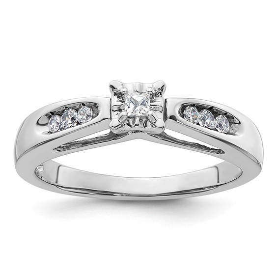 Sterling Silver Polished CZ Ring