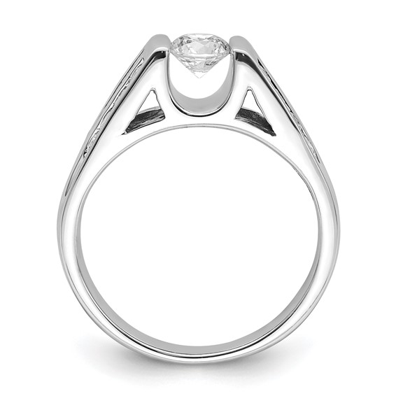 Sterling Silver Polished CZ Ring