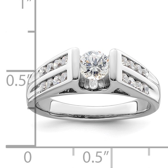 Sterling Silver Polished CZ Ring