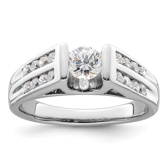 Sterling Silver Polished CZ Ring