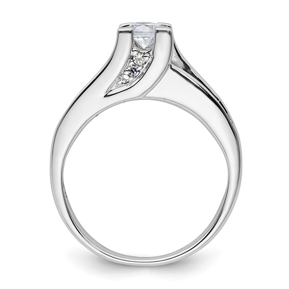 Sterling Silver Polished CZ Ring