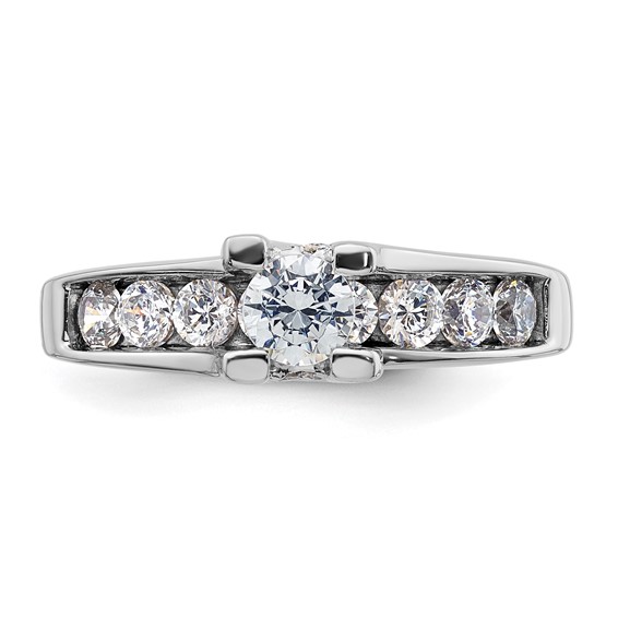 Sterling Silver Polished CZ Ring
