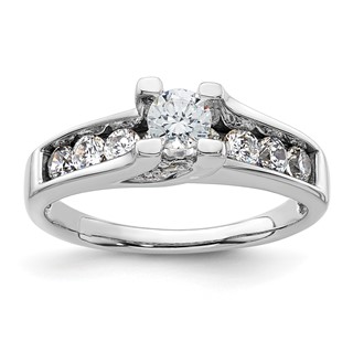 Sterling Silver Polished CZ Ring