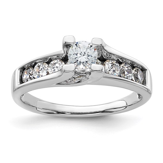 Sterling Silver Polished CZ Ring
