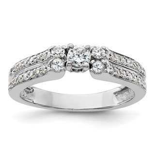 Sterling Silver Polished CZ Ring