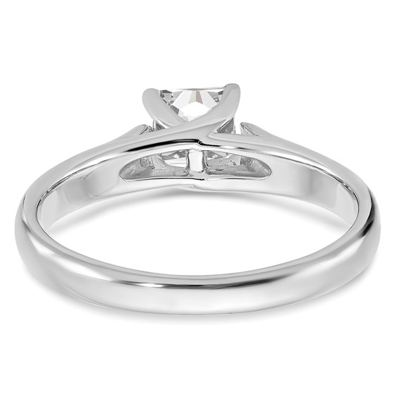 Sterling Silver Rhodium-plated Diamonore 4.5mm Princess Cut Ring