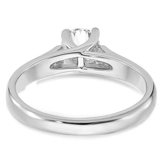 Sterling Silver Rhodium-plated Diamonore Solitare 5.25mm Ring