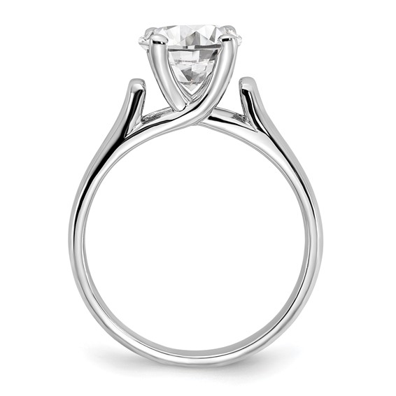 Sterling Silver Rhodium-plated Diamonore Solitare 8mm Solitare Ring